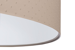Závesná lampa nad kožené E27 60W prešívacie body, béžová, biela small 1
