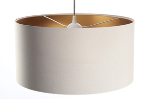 Závesná lampa nad kožený stôl E27 60W, béžová, zlatá small 3