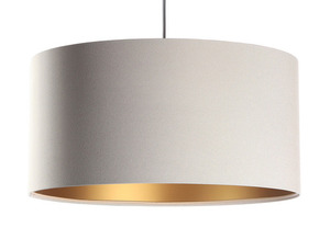 Závesná lampa nad kožený stôl E27 60W, béžová, zlatá small 6