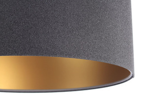 Okrúhly kožený luster tmavosivé zlato E27 60W small 1