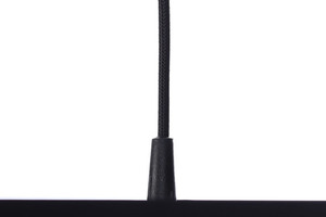 Čierna kožená závesná lampa 60W E27 strieborná, valček, satén small 5