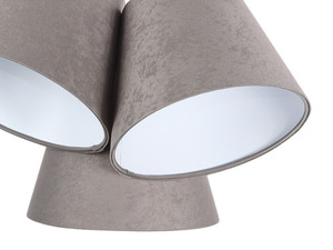 Trojbodové závesné svietidlo BUCKET E27 60W sivá / biela, semiš 4 Trojbodové závesné svietidlo BUCKET E27 60W sivá / biela, semiš small 4