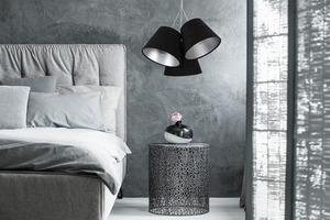 Trojité svietidlo nad stôl BUCKET E27 60W čierno/strieborné, nastaviteľné small 1