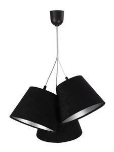Trojité svietidlo nad stôl BUCKET E27 60W čierno/strieborné, nastaviteľné small 0