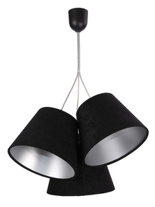 Trojité svietidlo nad stôl BUCKET E27 60W čierno/strieborné, nastaviteľné small 5