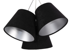 Trojité svietidlo nad stôl BUCKET E27 60W čierno/strieborné, nastaviteľné small 2