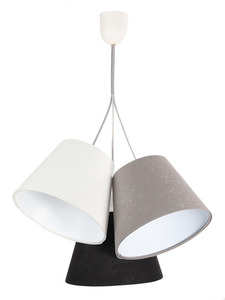 Trojitá stolová lampa BUCKET E27 60W biela / šedá / čierna small 0