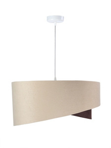 Závesná lampa Elegance 60W E27 asymetrická béžová / hnedá small 2