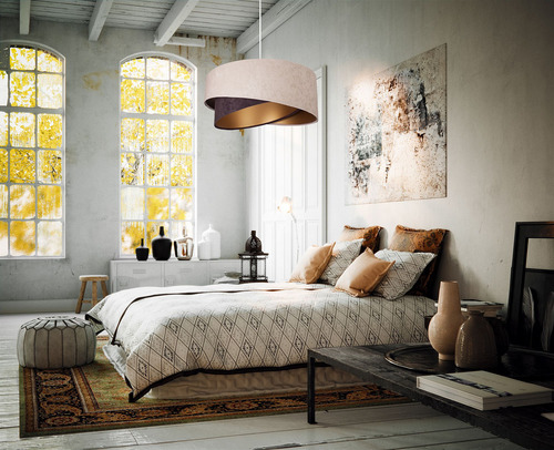 Skontrolujte Závesná lampa Elegance 60W E27 asymetrická béžová / hnedá