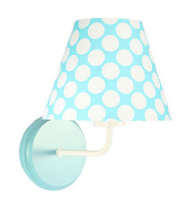 Nástenná lampa do detskej izby - Raggio E27 60W tyrkysová / biele bodky small 3