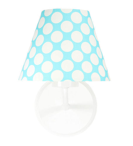 Skontrolujte Nástenná lampa do detskej izby - Raggio E27 60W tyrkysová / biele bodky