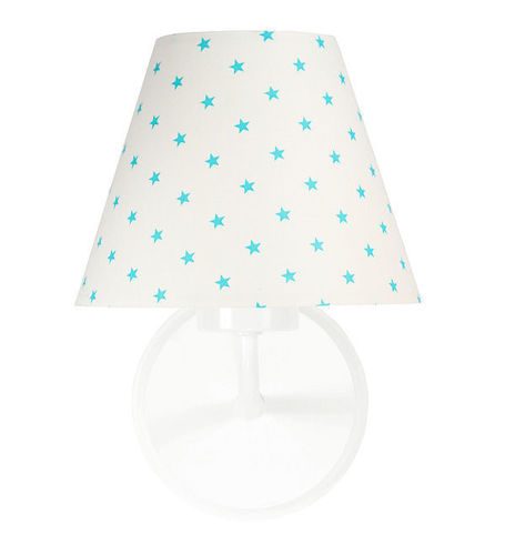 Skontrolujte Nočná lampa, nástenné svietidlo pre deti Raggio E27 60W biele / tyrkysové malé hviezdičky