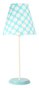 Stolná lampa s tienidlom Ombrello 60W E27 50cm modré / biele bodky small 1