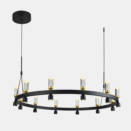 Skontrolujte Prívesné LED svetlo Italux Almelo čierne 50,4W 3000K IP20 PND-83812-24