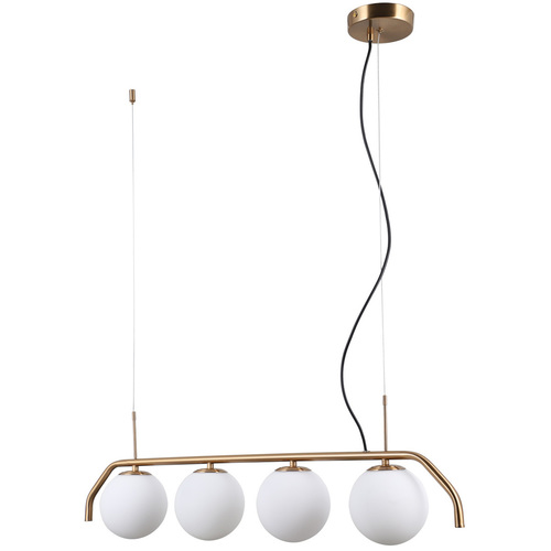 Skontrolujte Závesné svietidlo Italux Carimi 4x LED mosadzné biele PND-3300-4-HBR