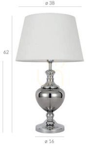Stolová lampa Italux Korrez E27 biela chróm TB-6620-1 small 1