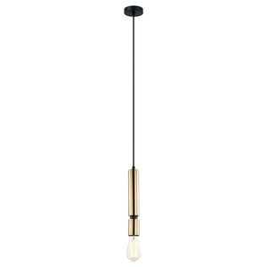 Závesné svietidlo Italux čierne mosadz E27 1x40W PEN-5041-1-BKBR small 1