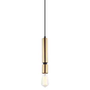 Závesné svietidlo Italux čierne mosadz E27 1x40W PEN-5041-1-BKBR small 0