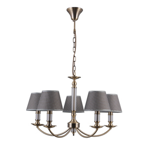 Prívesná lampa Italux Zanobi E14 5x žiarovka sivá hnedá PND-43272-5 small 1