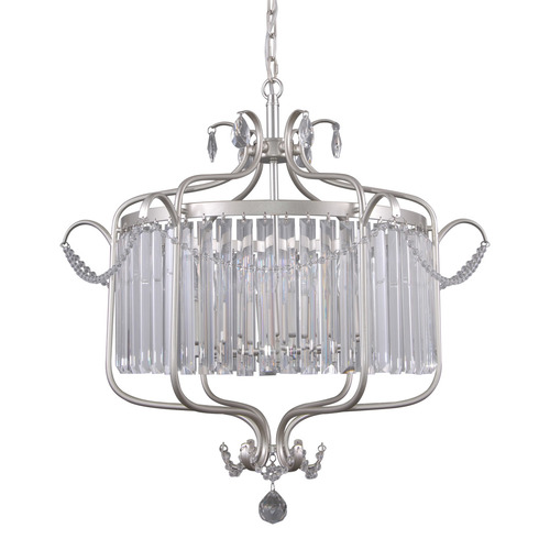 Skontrolujte Závesná lampa Italux Rinaldo strieborná krištáľová E14 6x svetlo PND-33057-6-CH.S