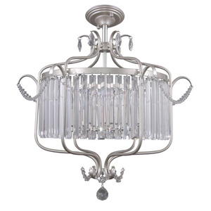 Prívesné svetlo Italux Rinaldo strieborné krištáľové E14 6x, SKU PNPL-33057-6B-CH.S small 0