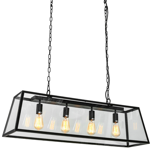 Skontrolujte Závesná lampa Italux Laverno čierna matná E27 4x žiarovka MD-102721-4-B