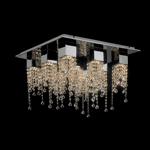 Skontrolujte Plafón Italux Crystal chróm 9x GU10 56 cm MX93708-9B