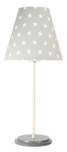 Sivá stolná lampa Ombrello 60W E27 50cm hviezdy small 1