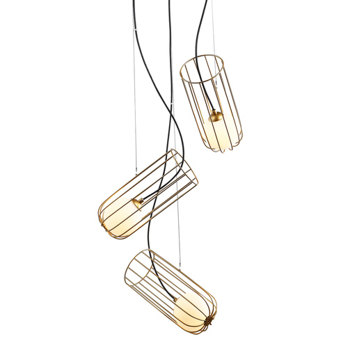 Skontrolujte Závesná lampa Italux Coco 3x G9 zlatá biela MDM-3941/3 GD