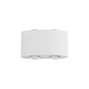 Vonkajšie nástenné svietidlo Italux Gilberto LED biele IP54 4W PL-261W small 1