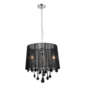 Závesné svietidlo Italux Cornelia E14 3x40W čierne kryštálové MDM-2572/3 BK