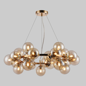 Prívesné svetlo Italux Cabella G9 25-light zlaté koňakové PND-5252-25-GD-CGN small 1