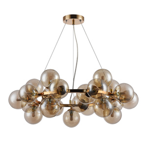 Prívesné svetlo Italux Cabella G9 25-light zlaté koňakové PND-5252-25-GD-CGN small 0